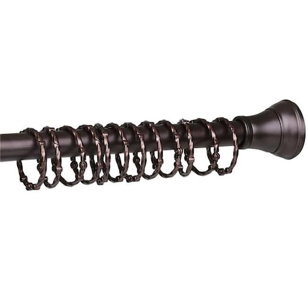 Utopia Alley Utopia Alley HK5RB Eternity Never Rust Rustproof Zinc Shower Curtain Rings for Bathroom Shower Rods Curtains; Oil Rubbed Bronze - Set of 12 HK5RB